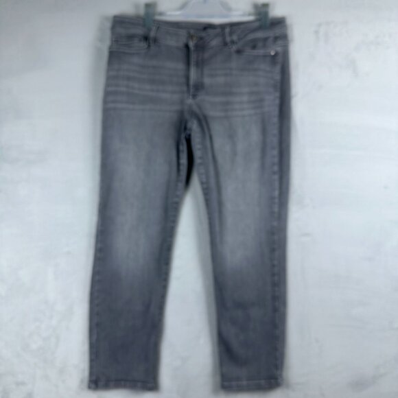 J.Jill Jeans Size 14P Boyfriend Straight Leg Ankle Denim Womens Mid Rise Gray - Picture 1 of 13